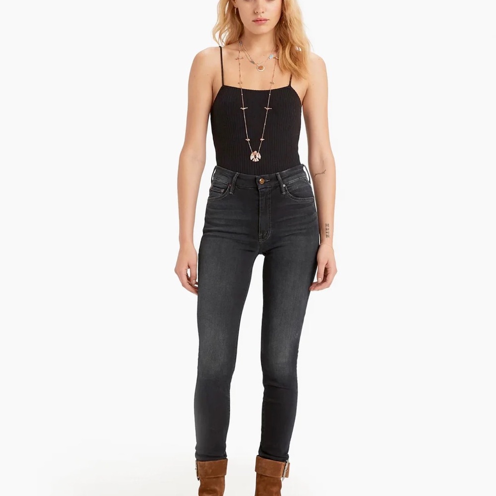 Mother The High Waisted Looker in Coffee, Tea, or Me